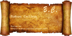 Bakos Celina névjegykártya